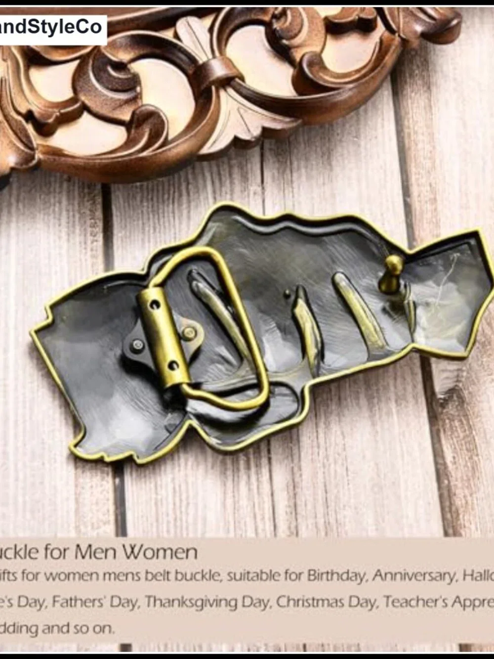 Western Cowboy Belt Buckle Fist Hold US Dollar Texas Men Women